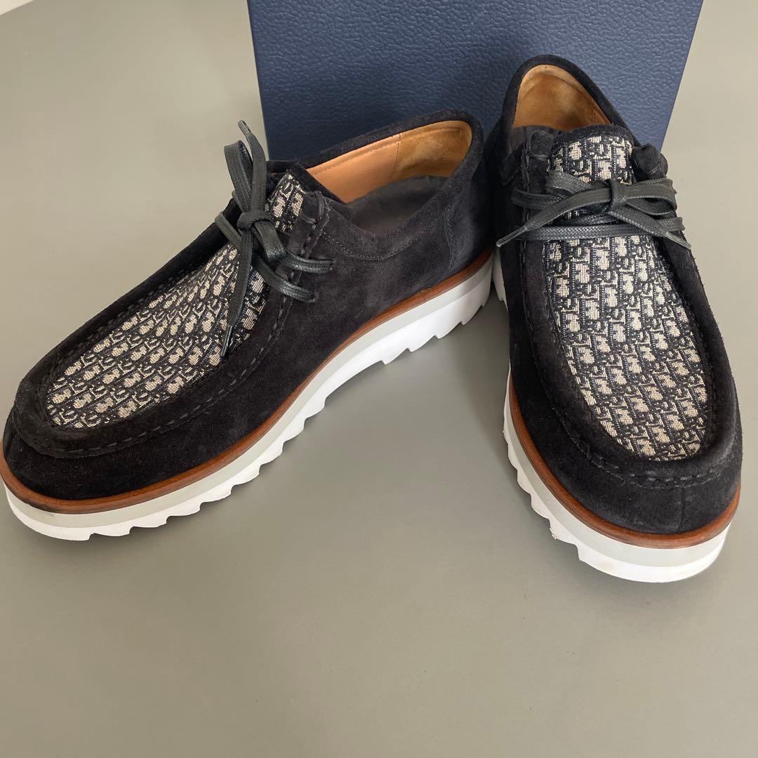美品♡メンズディオールオブリーク ボートスェードレザーシューズ ¥158000