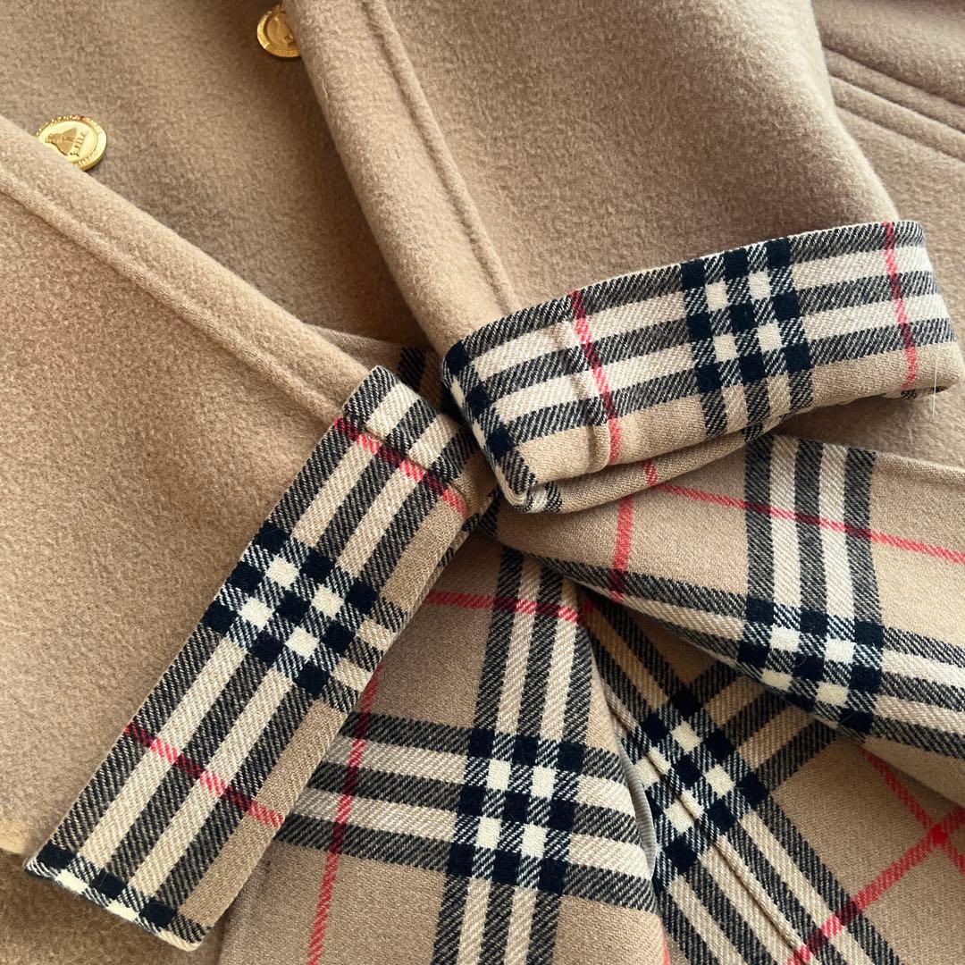 Burberrys カシミヤ混 ダブルフェイス ロングコート 9号 金ボタン