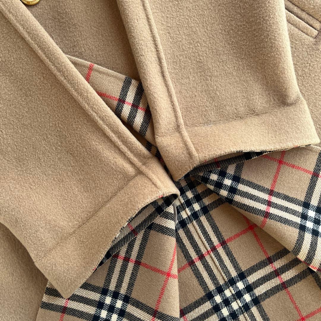 Burberrys カシミヤ混 ダブルフェイス ロングコート 9号 金ボタン