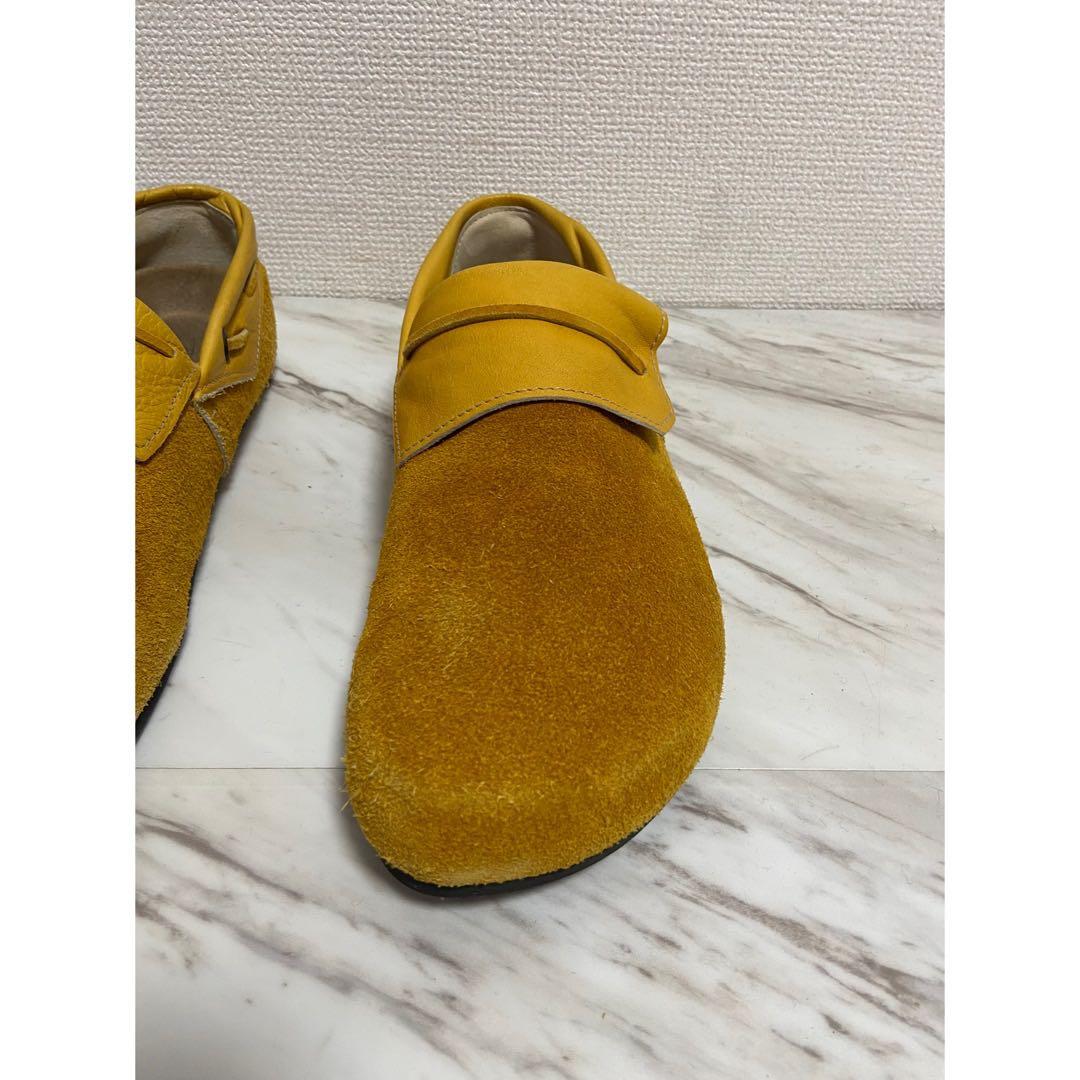 イタリア製 Peter Non マスタードイエロー スエードレザーデッキシューズ