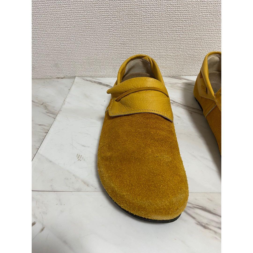 イタリア製 Peter Non マスタードイエロー スエードレザーデッキシューズ