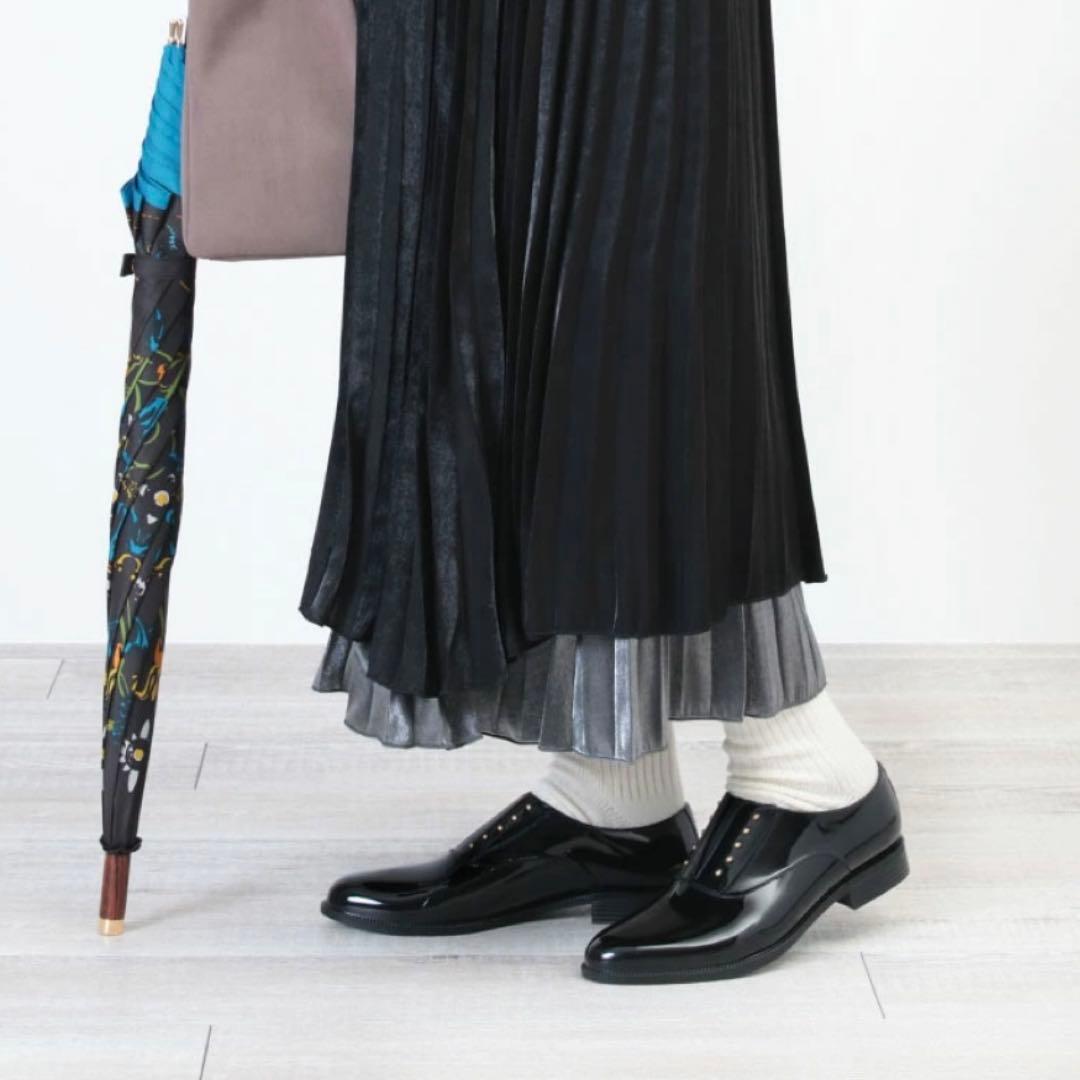 TEMPERATE ブラック レインシューズ 38（23.5cm）