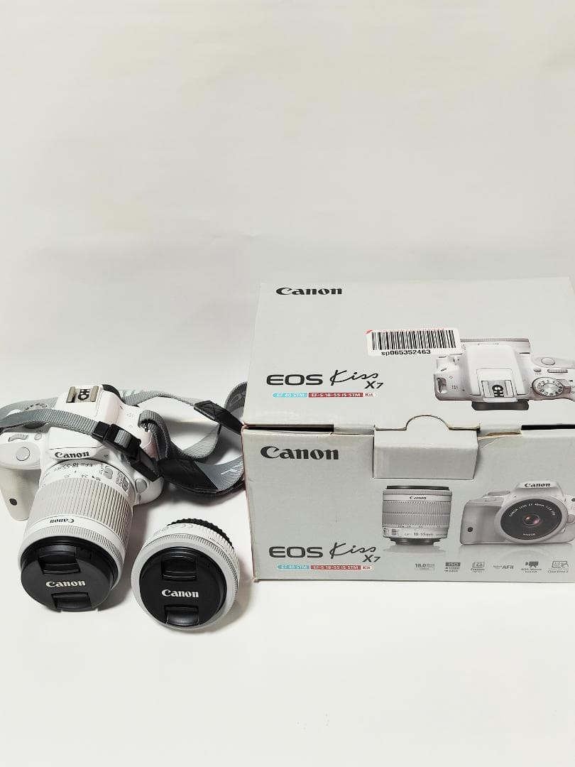 Canon EOS Kiss X7 ホワイト 一眼レフカメラ ダブルズームキット