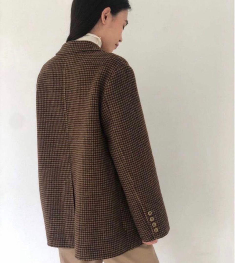 todayful wool check jacketトゥデイフル ジャケット36
