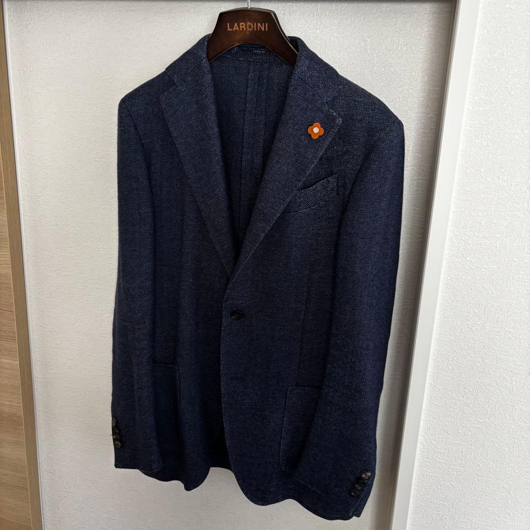 LARDINI ラルディーニ ウールリネン3Bジャケット 44
