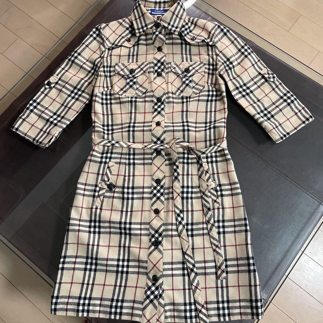 バーバリーブルーレーベルレディース　ノヴァチェック　シャツ　ワンピース　36/S