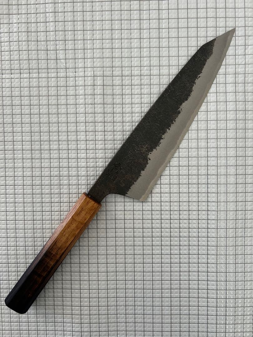 堺孝行 包丁 牛刀 牛刀包丁 焔 紅蓮 安来鋼青紙二号 八角柄 225mm ④