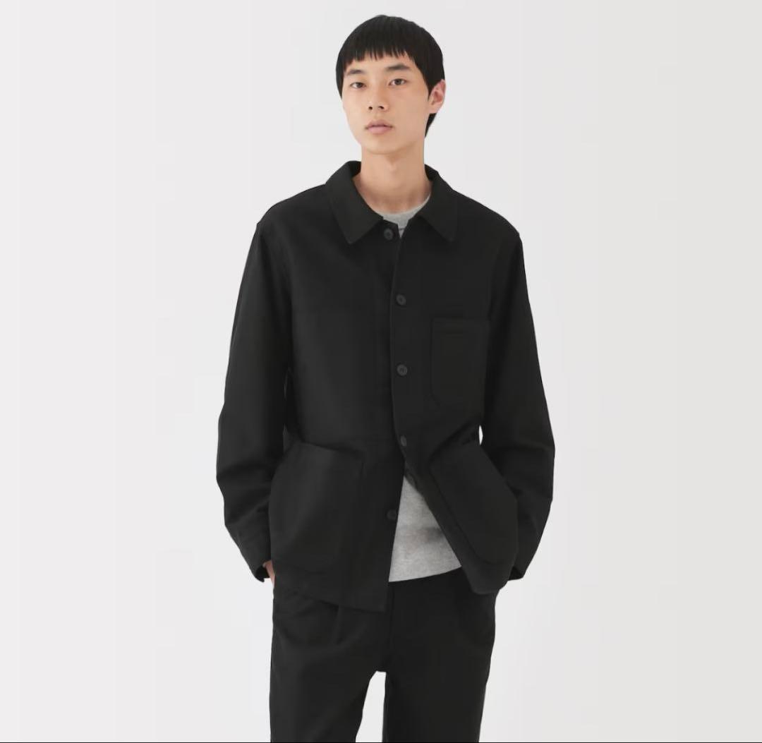 【完売品】無印良品 モールスキン カバーオール 黒 Mサイズ