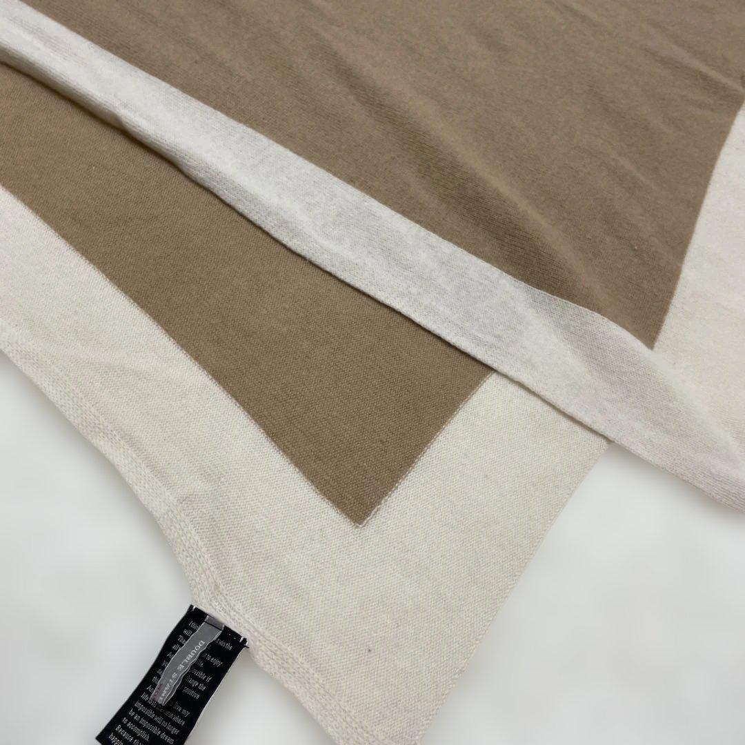 ダブルスタンダードクロッシング　カシミア 大判ストール　ベージュ