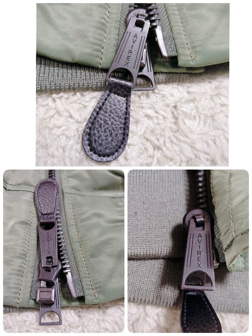 【希少】AVIREX　MA-1　バッグロゴ　リバーシブル　カーキ　XL 中綿