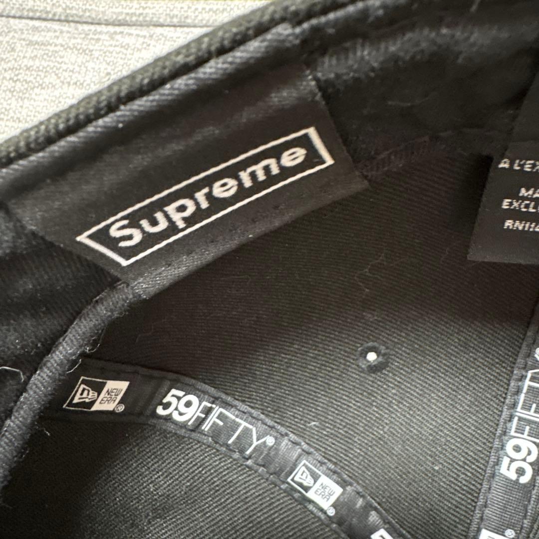 NEWERA SUPREMコラボ59FIFTY キャップ ブラック 7 1/2