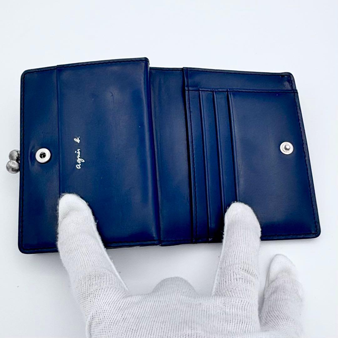 ✨未使用品✨ agnes b. がま口 二つ折り財布 レザー ごくう