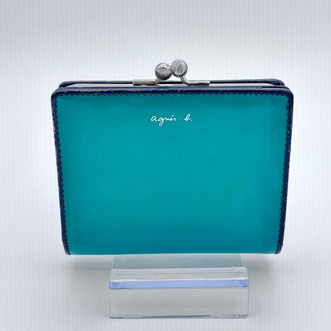 ✨未使用品✨ agnes b. がま口 二つ折り財布 レザー ごくう