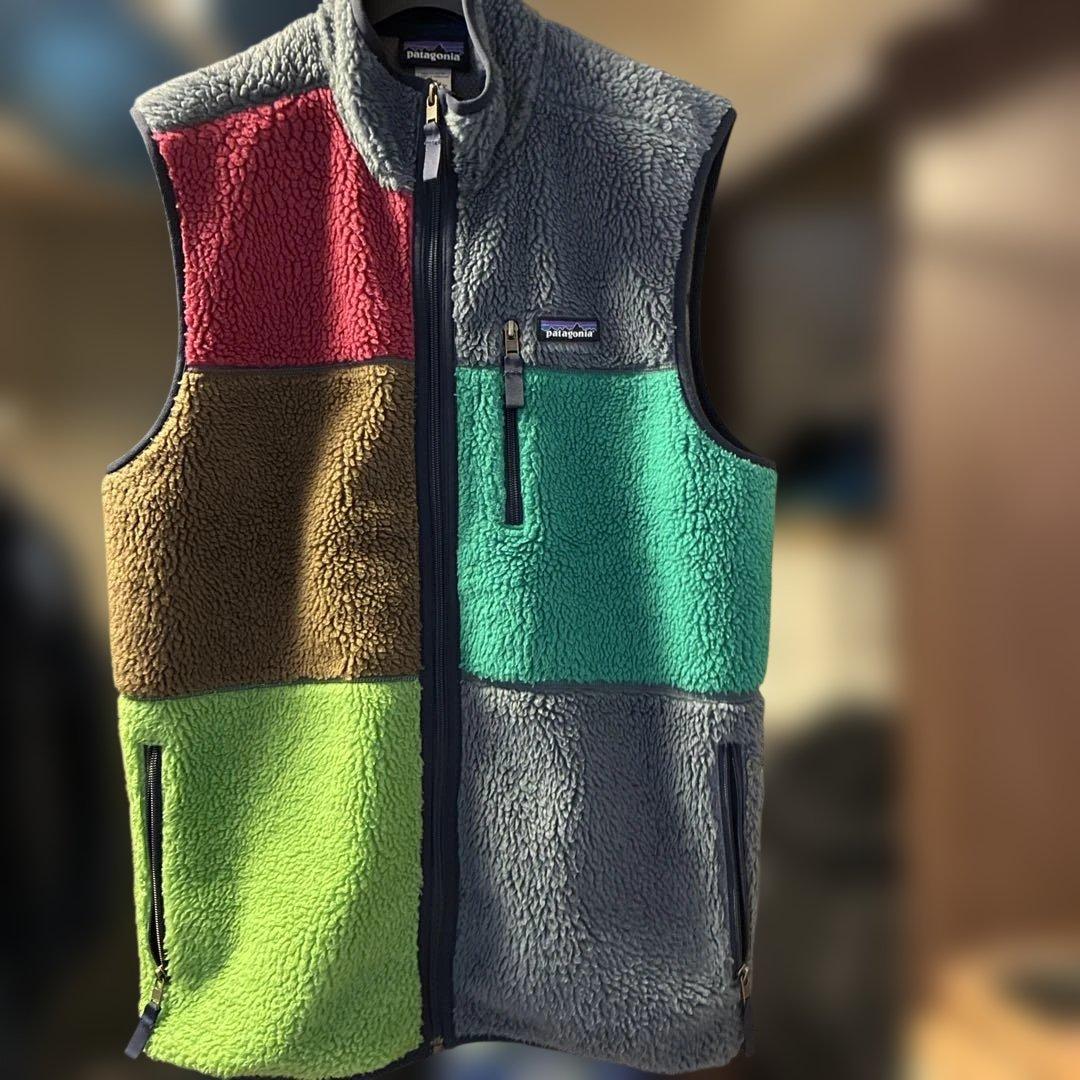 Patagonia パタゴニア ベスト パッチワーク レトロX L