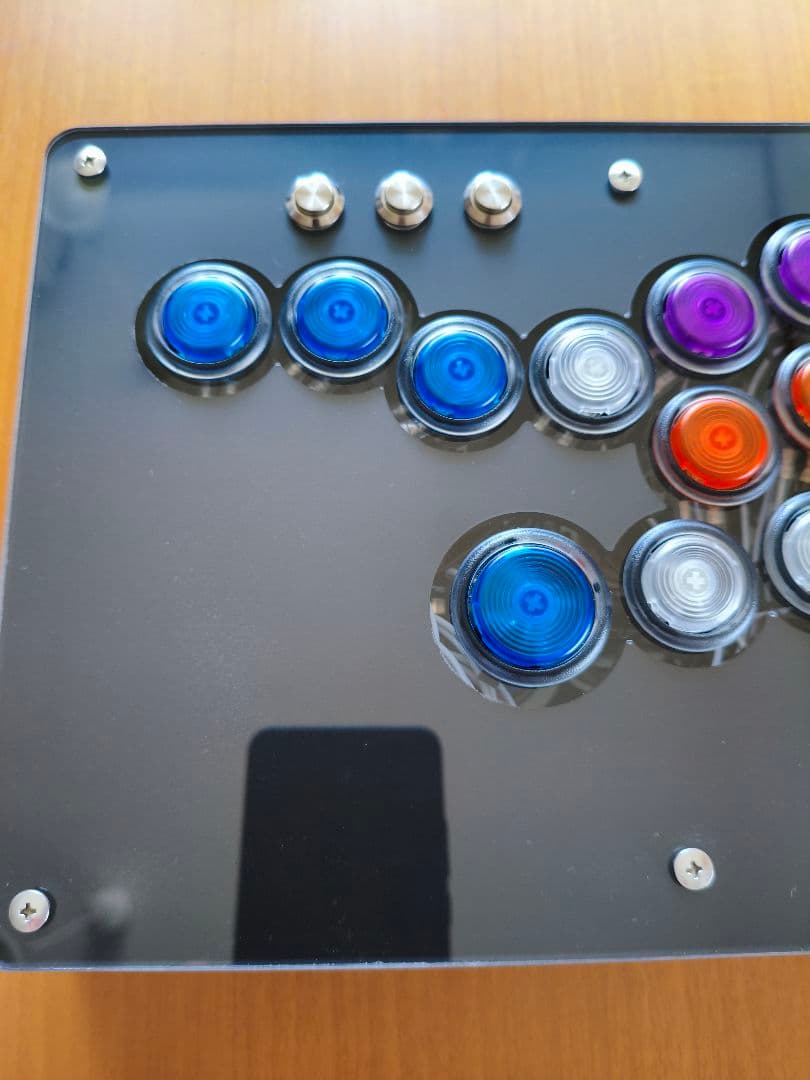 レバーレスlotus clear mini 全ボタン旧パンクワークV1ボタン