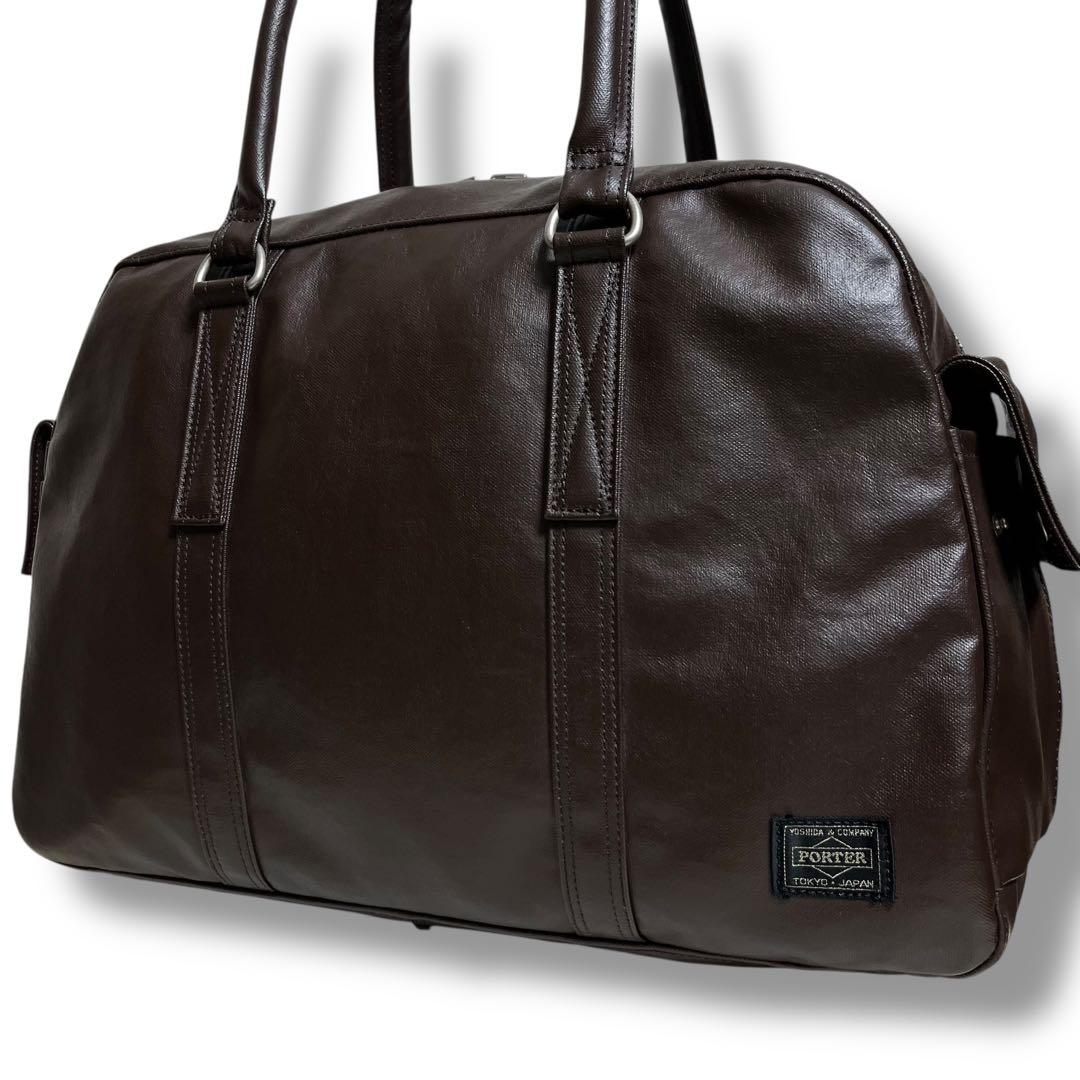 極めて美品✨PORTER フリースタイル ボストンバッグ ブラウン