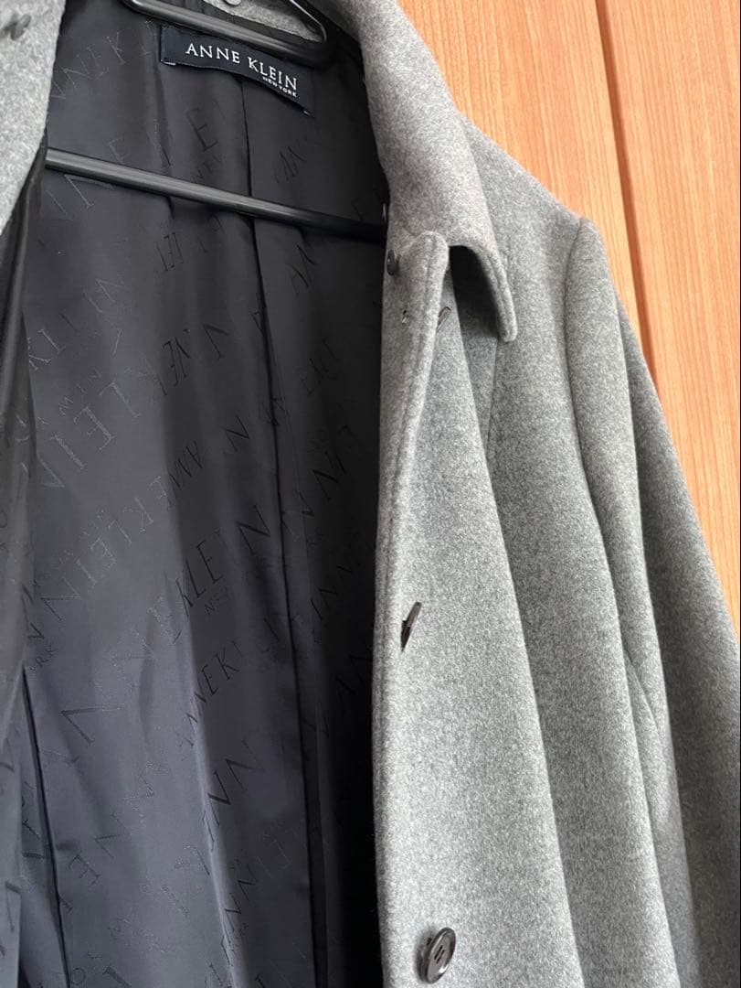 【日本製】ANNE  カシミヤ　ロングコート グレー 高級
