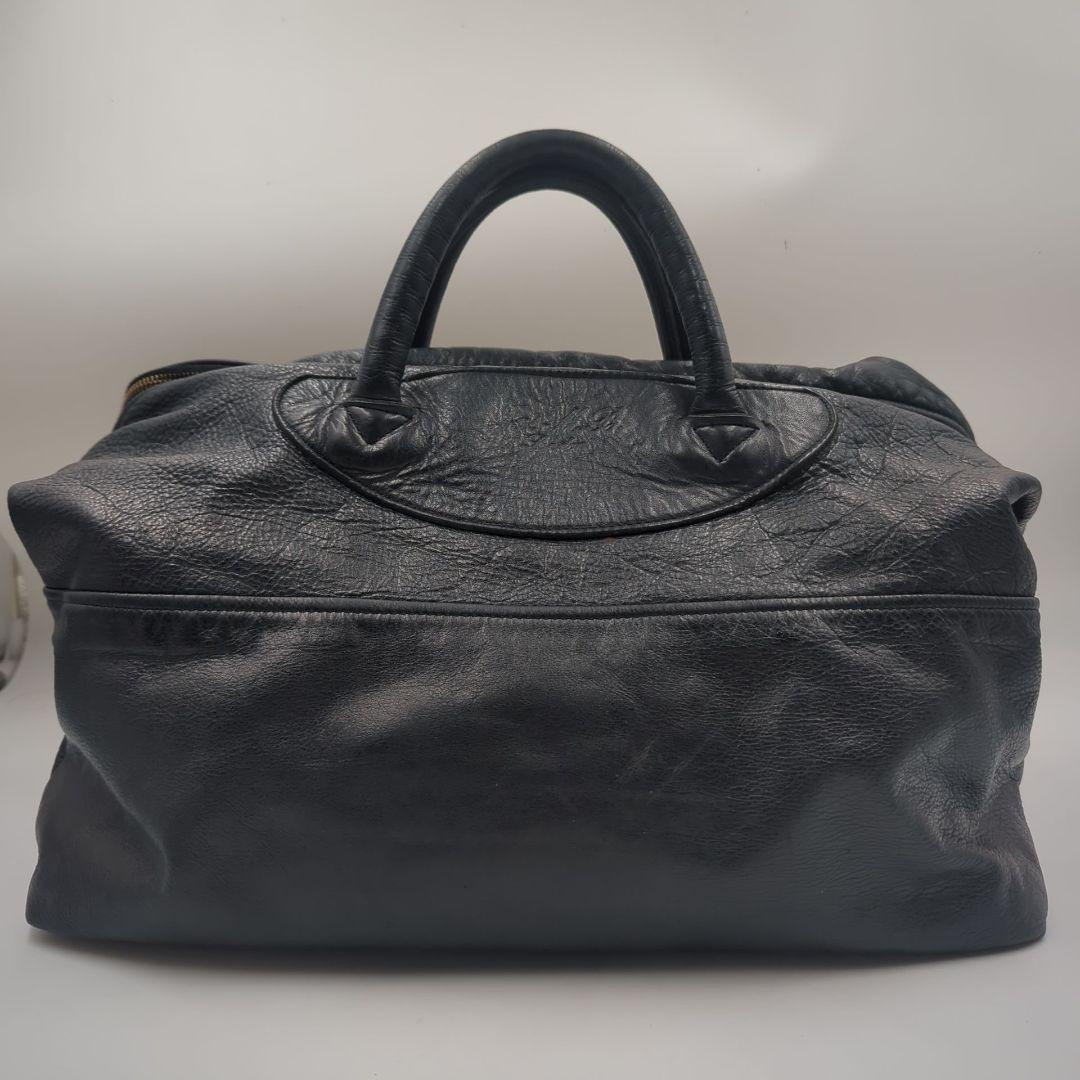 美品 Jas-M.B. レザー ボストンバッグ ショルダー 2way 本革 黒