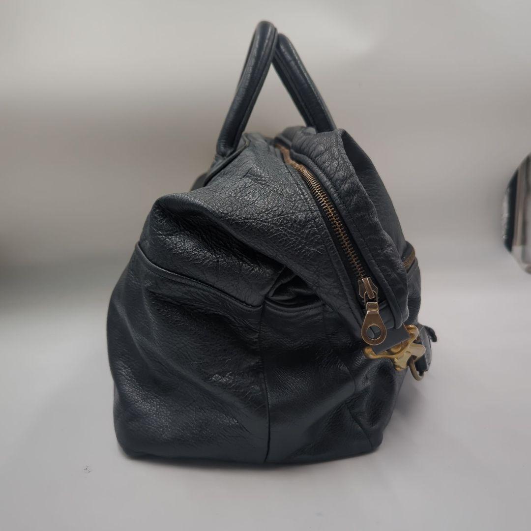 美品 Jas-M.B. レザー ボストンバッグ ショルダー 2way 本革 黒