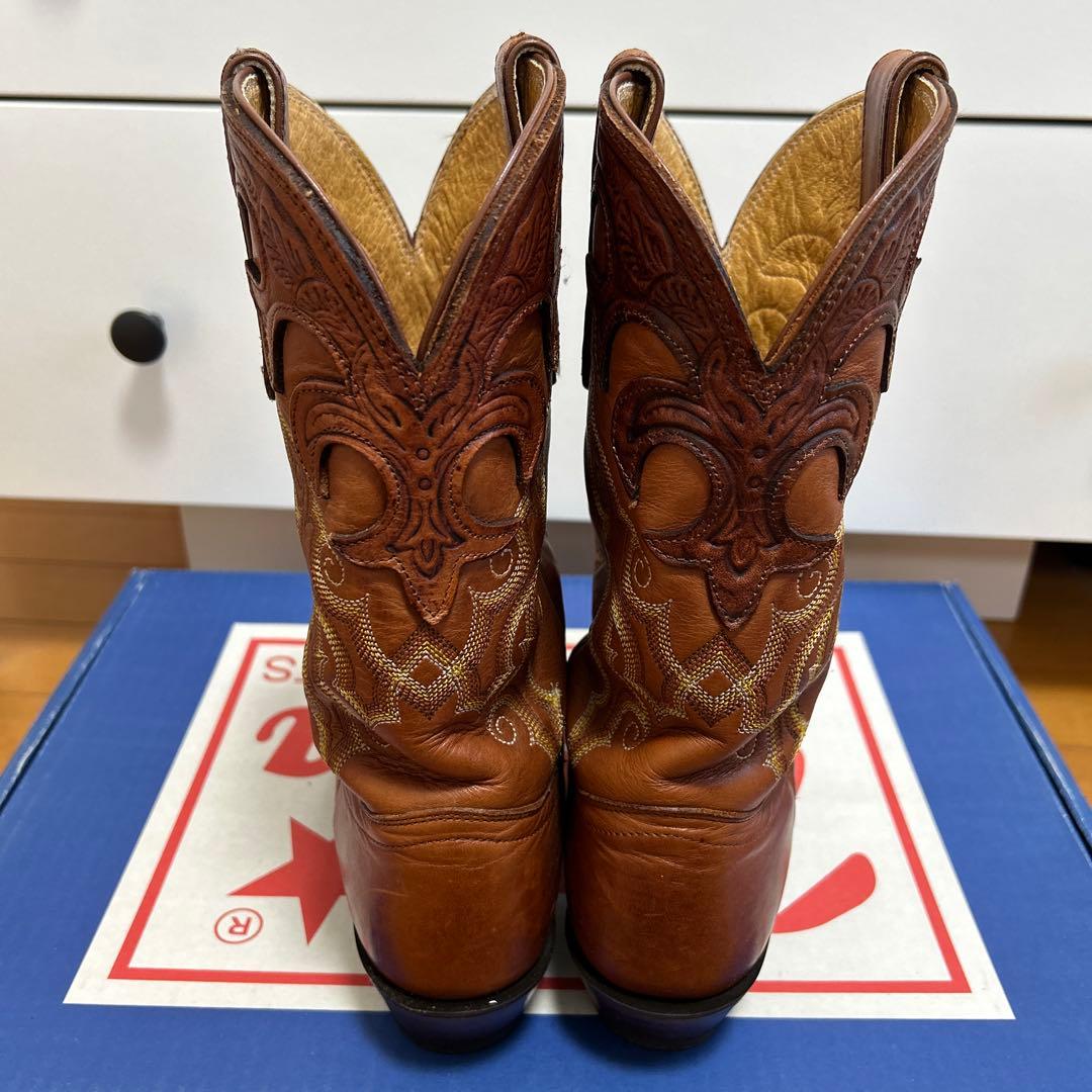 ウエスタンブーツ ブラウン レザー刺繍
