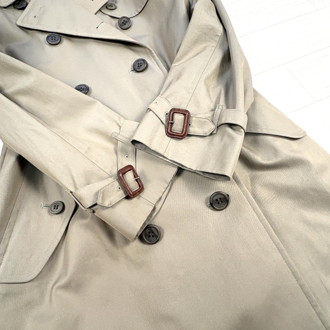 【ほぼ未使用】バーバリー 英国製 Vintage トレンチコート チェック L