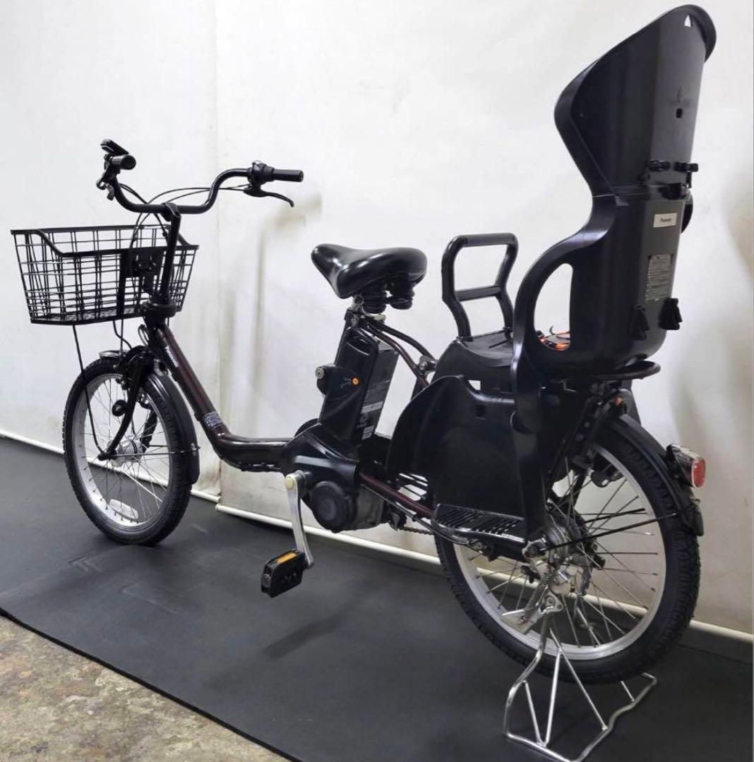 1年保証 大容量　パナソニック　ギュット　20インチ　茶色　電動アシスト自転車