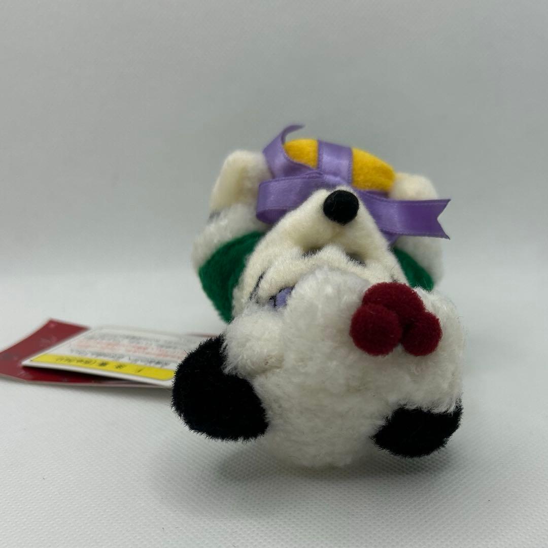 【美品タグ付き】ミニーマウス ぬいぐるみバッジ クリスマス 2001 レア