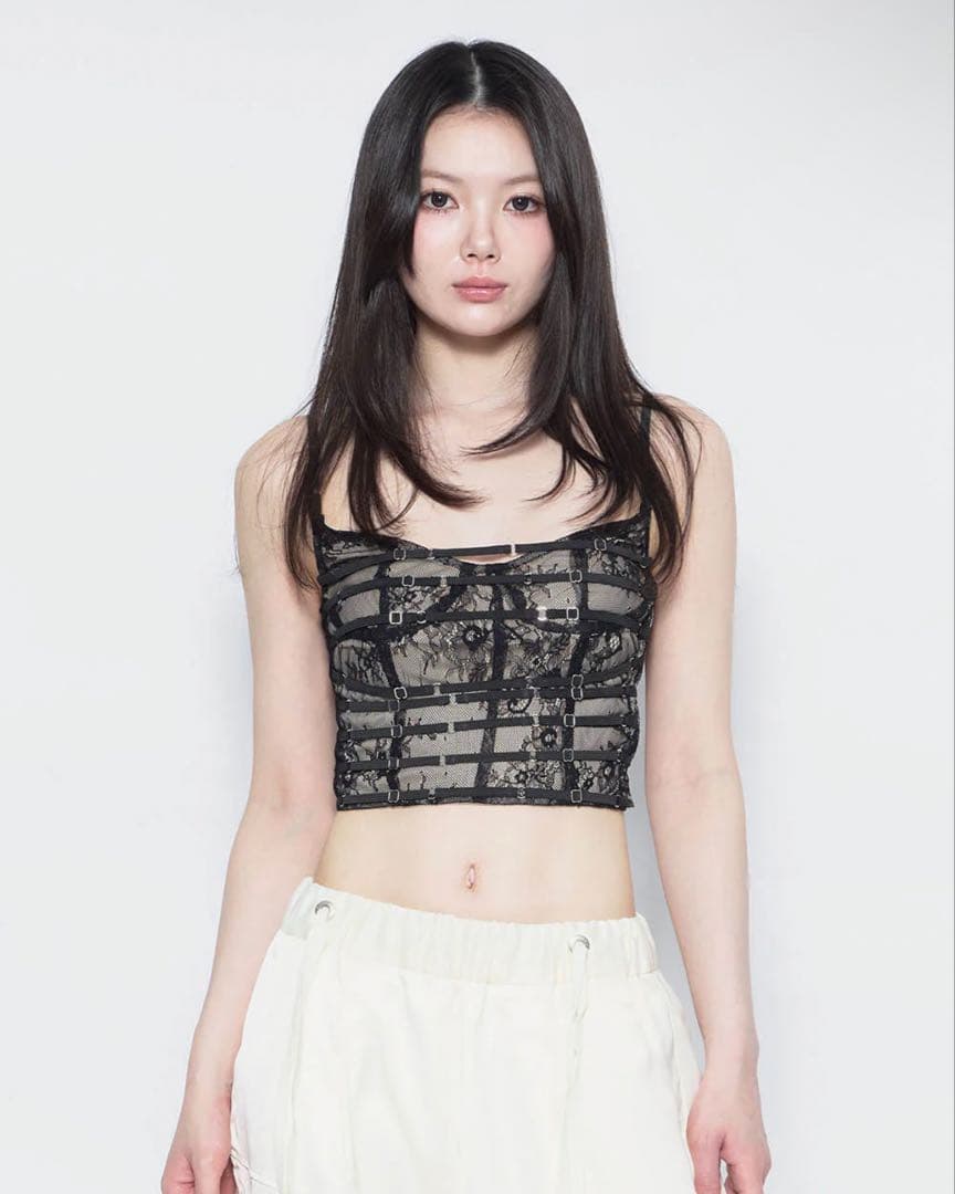 トップス theredthread S flower taped camisole