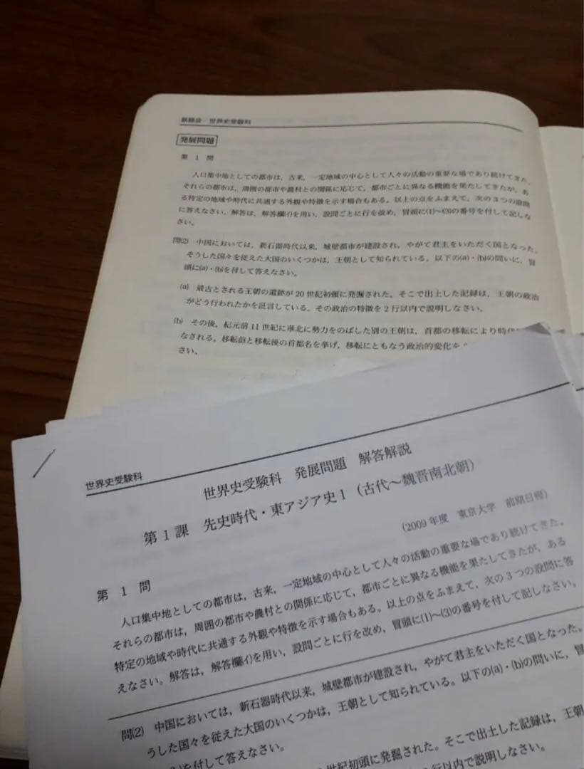 鉄緑会2019年度高3&2018年度高2世界史各1年分の教材