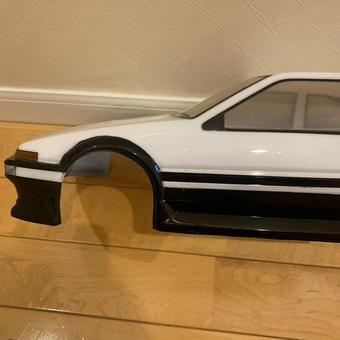 メカ無しタミヤ　ラジコンTL-01シャーシ　HPI AE86トレノボディ状態悪い