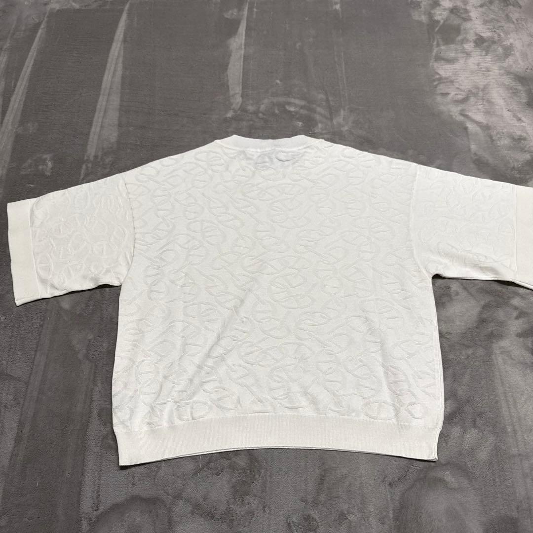 エルメス　シェーヌダンクル　ニット　セーター　半袖　白