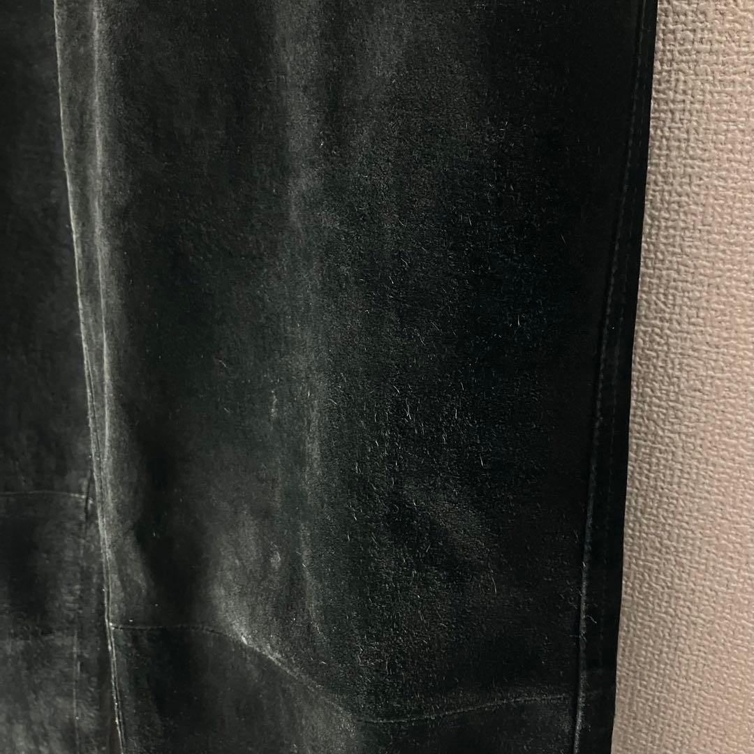 レザー パンツ スウェード ブラック 黒