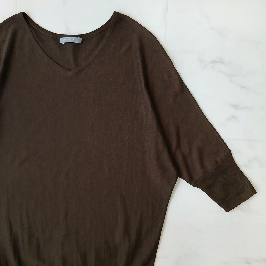 美品 セオリーリュクス 洗える シルクリネン アンサンブル ニット カーディガン