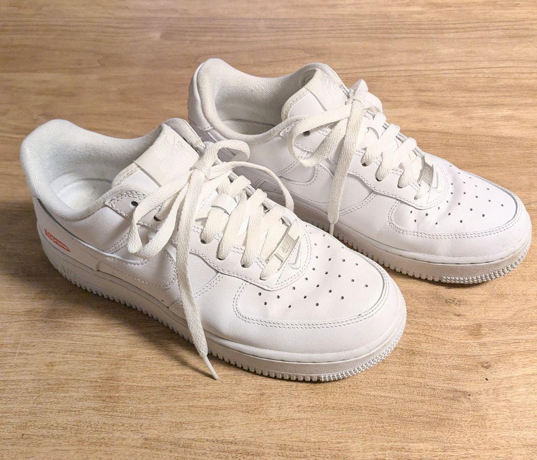 中古 SUPREME × NIKE AIR FORCE 1 LOW 白 25cm