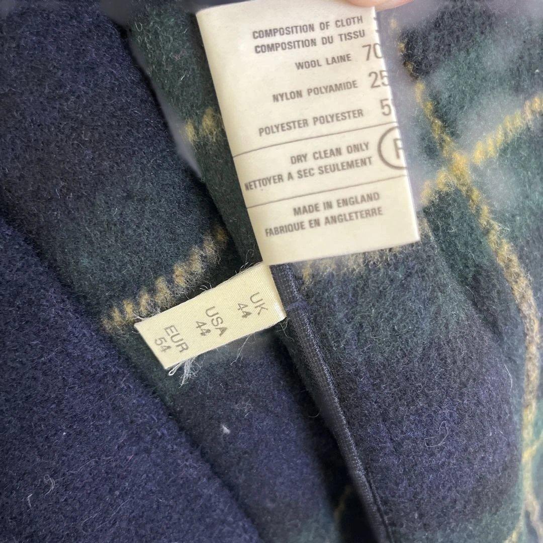 90s モンゴメリー ダッフルコート ヘビーウール 裏地チェック イギリス製古着
