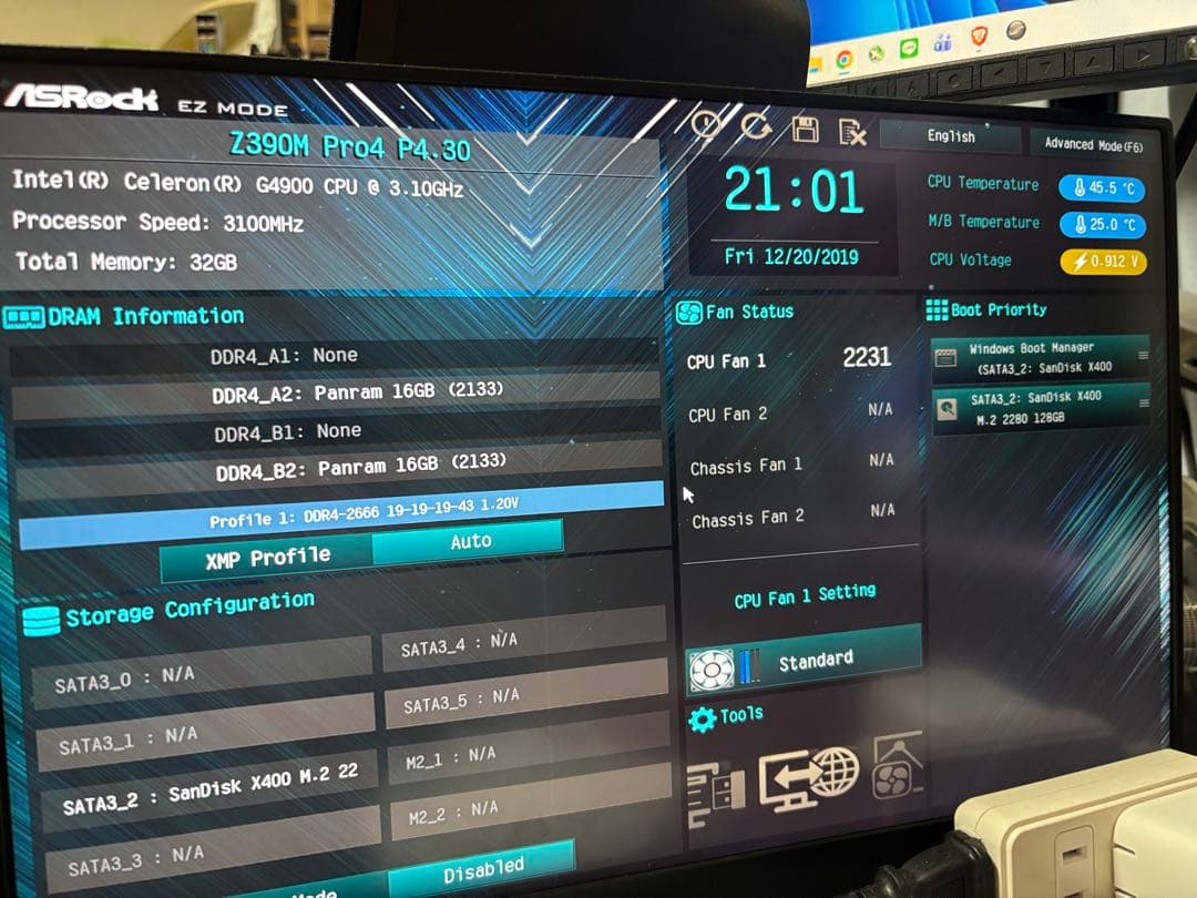 マザーボード Asrock z390m pro4