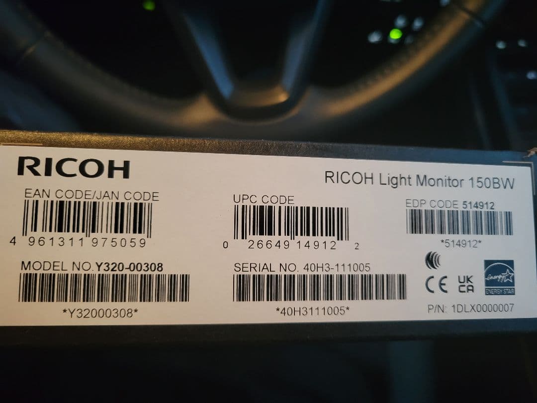 RICOH Light Monitor 150BW 新古品　付属品全部あり