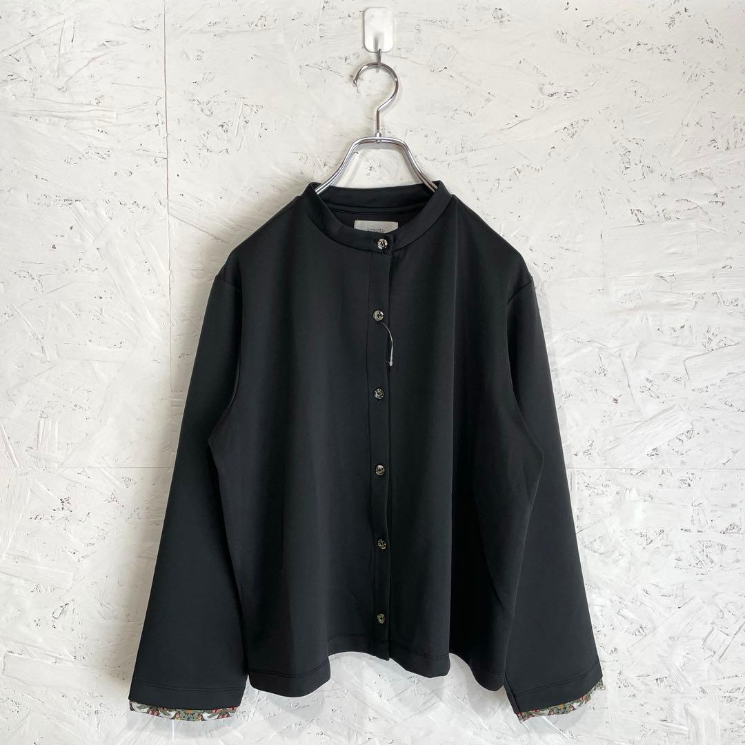 新品未使用タグ付【sosotto】クルーネックカーディガン　黒　長袖カーディガン