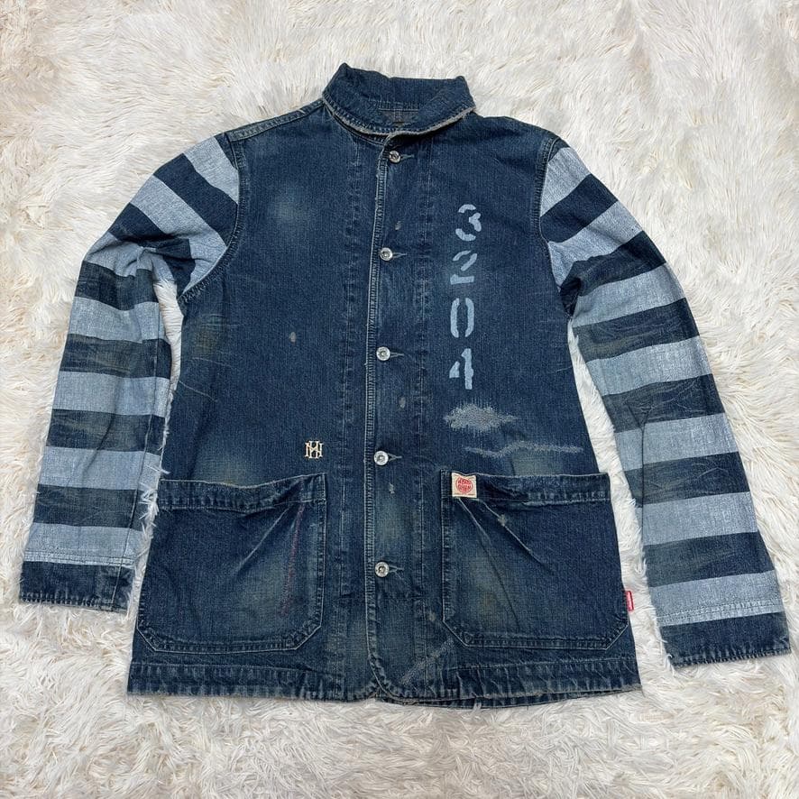 希少　neighborhood カバーオール　デニムジャケット　ダメージ加工