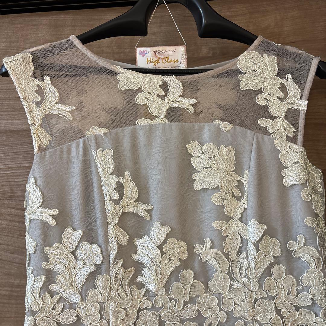 グレースコンチネンタル　コードチュール刺繍タイトワンピース 36（M）サイズ