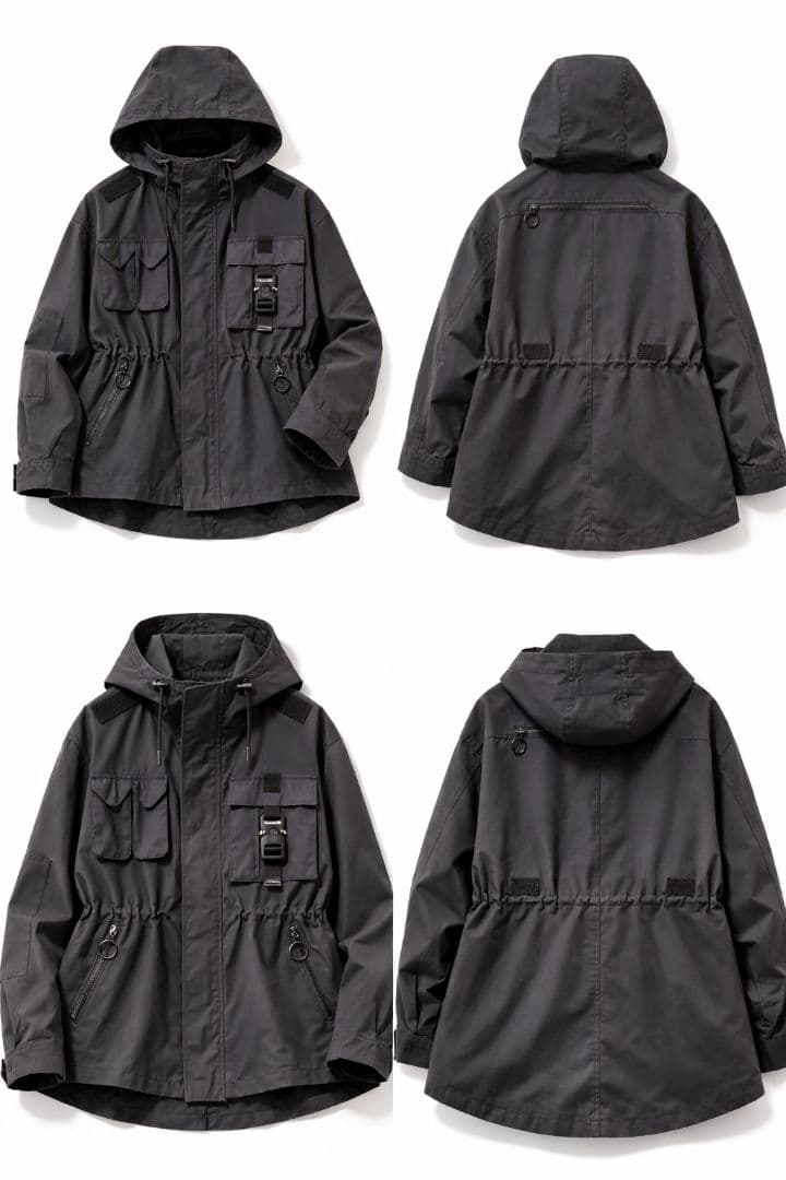 DIOR フーデッド ミリタリージャケット ネイビー46
