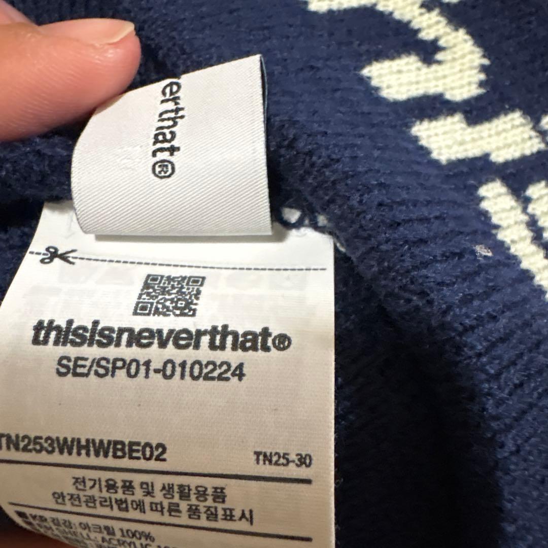 thisisneverthat ネイビー ビーニー帽