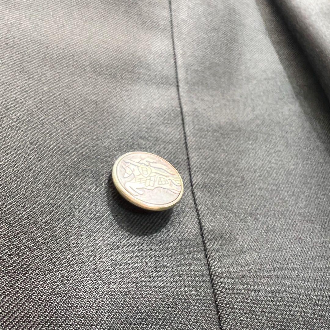 BURBERRYS バーバリー　ダブルスーツセットアップ　銀ボタン　M位　黒