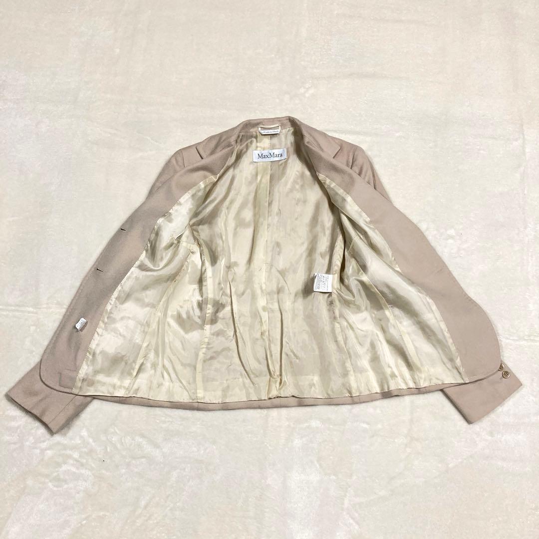 Max Mara テーラードジャケット 白タグ 40 ピュアヴァージンウール