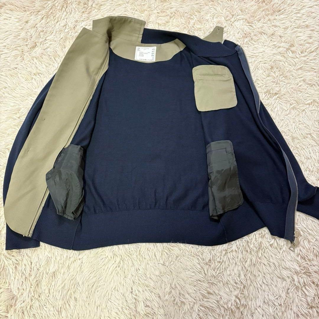 専用　サカイ　sacai　ドッキングニットジャケット　セーター　ジップ　21SS