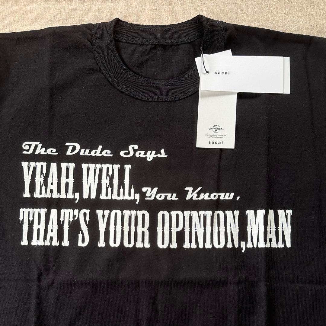 2新品 sacai The Big Lebowski Tシャツ サカイ ブラック
