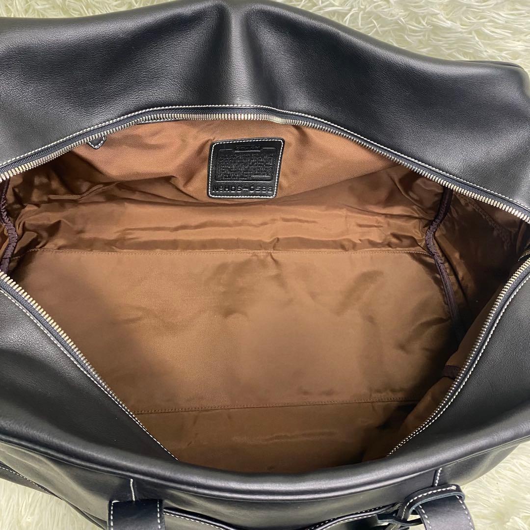 【美品／希少】OLD COACH ボストンバッグ ブラック オールレザー 南京錠