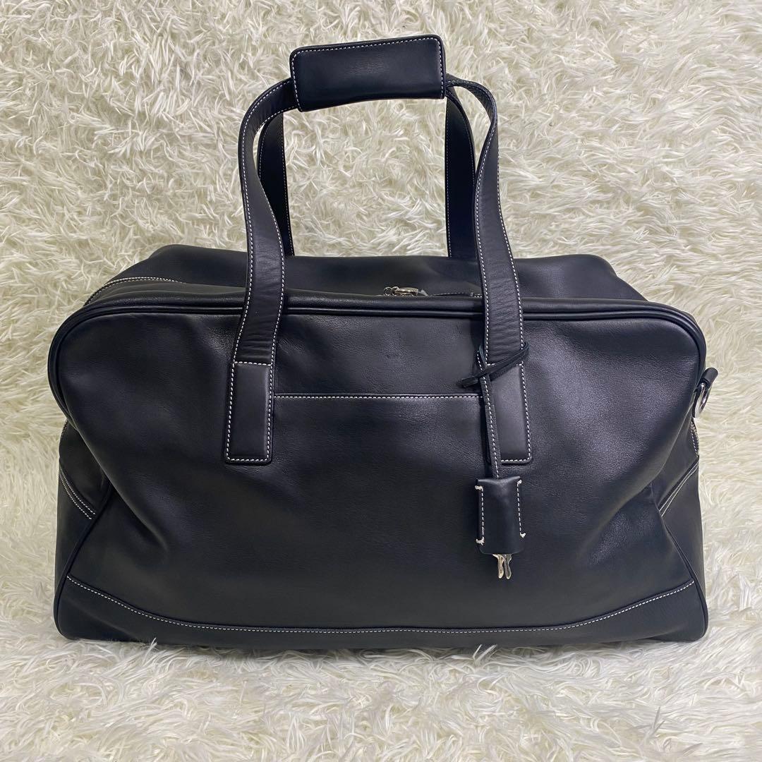 【美品／希少】OLD COACH ボストンバッグ ブラック オールレザー 南京錠