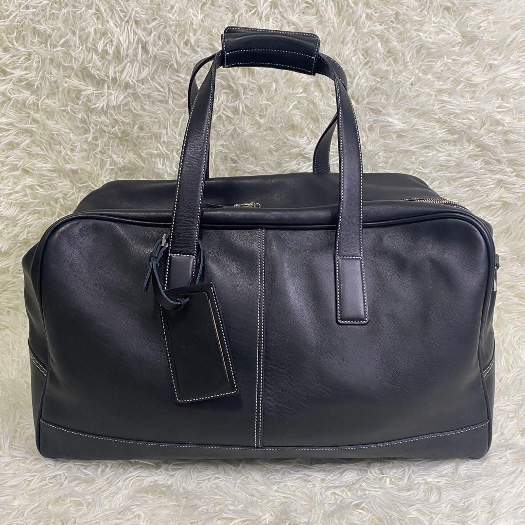 【美品／希少】OLD COACH ボストンバッグ ブラック オールレザー 南京錠
