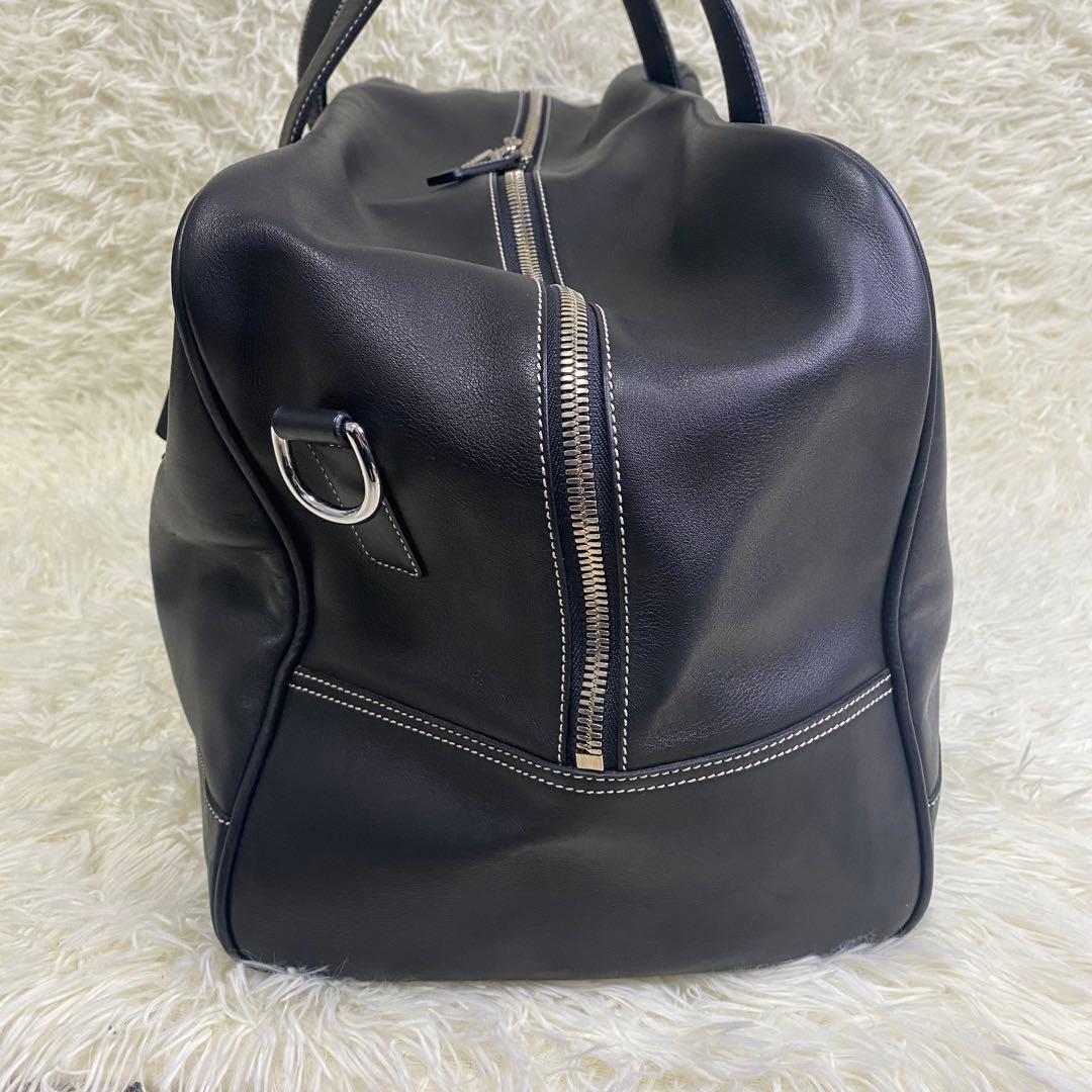 【美品／希少】OLD COACH ボストンバッグ ブラック オールレザー 南京錠